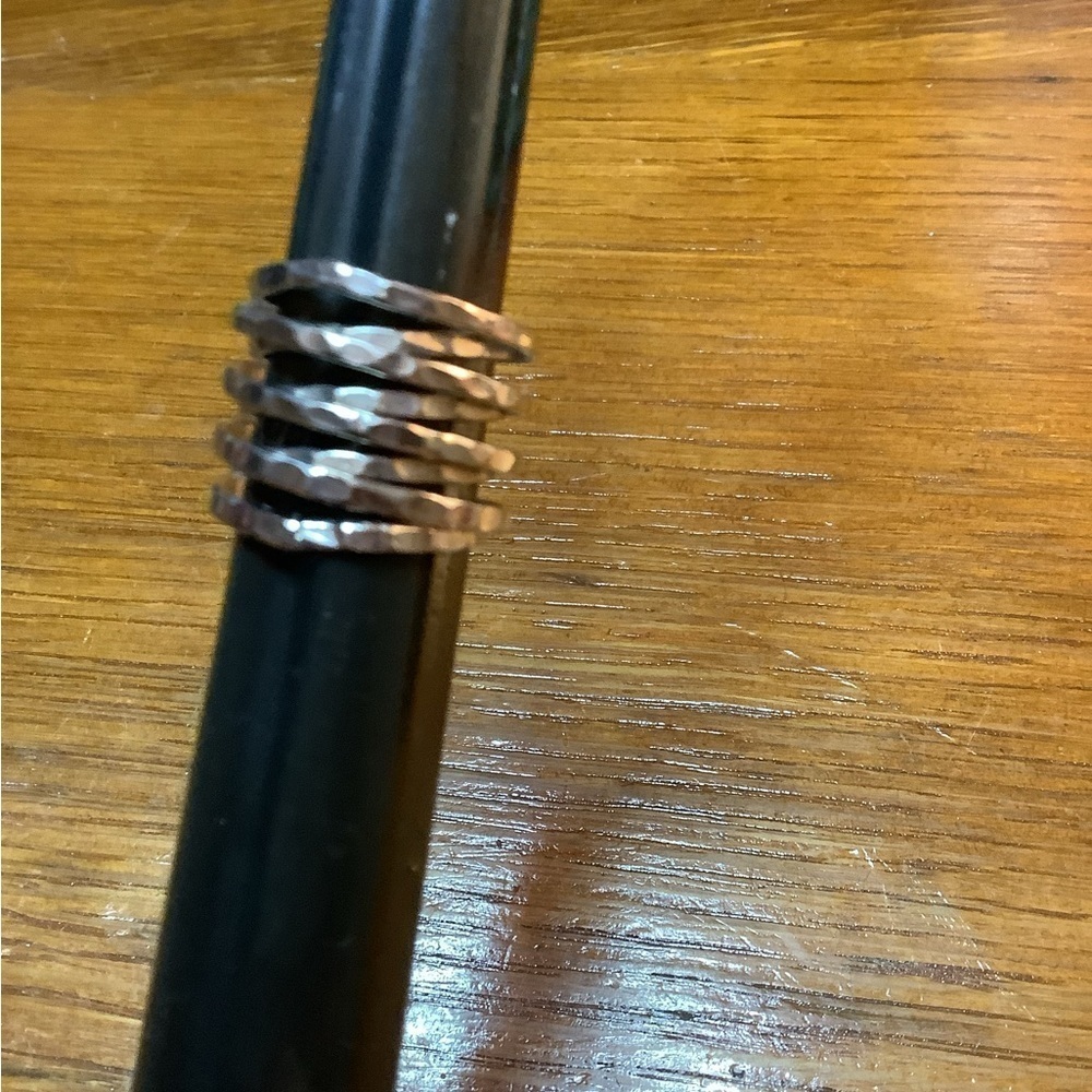 Spring Silver Tone Ring - Picture 2 of 3